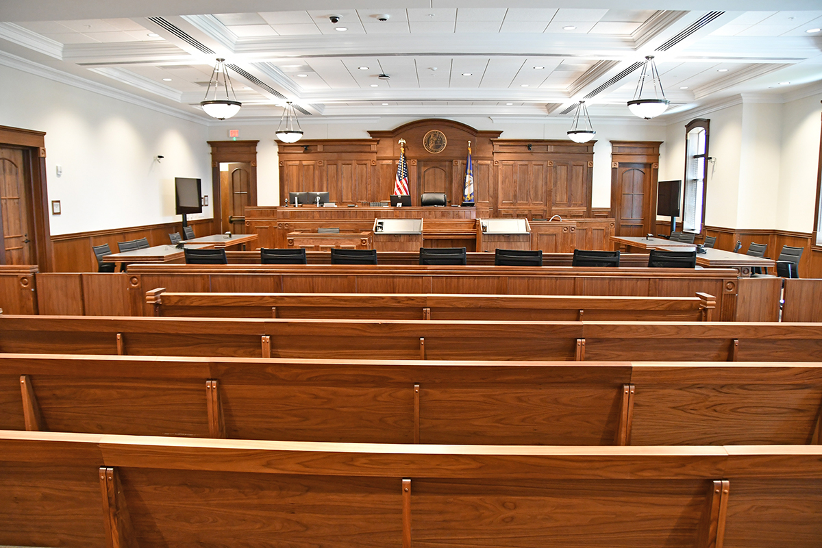 Inside of Oldham County Judicial Center.