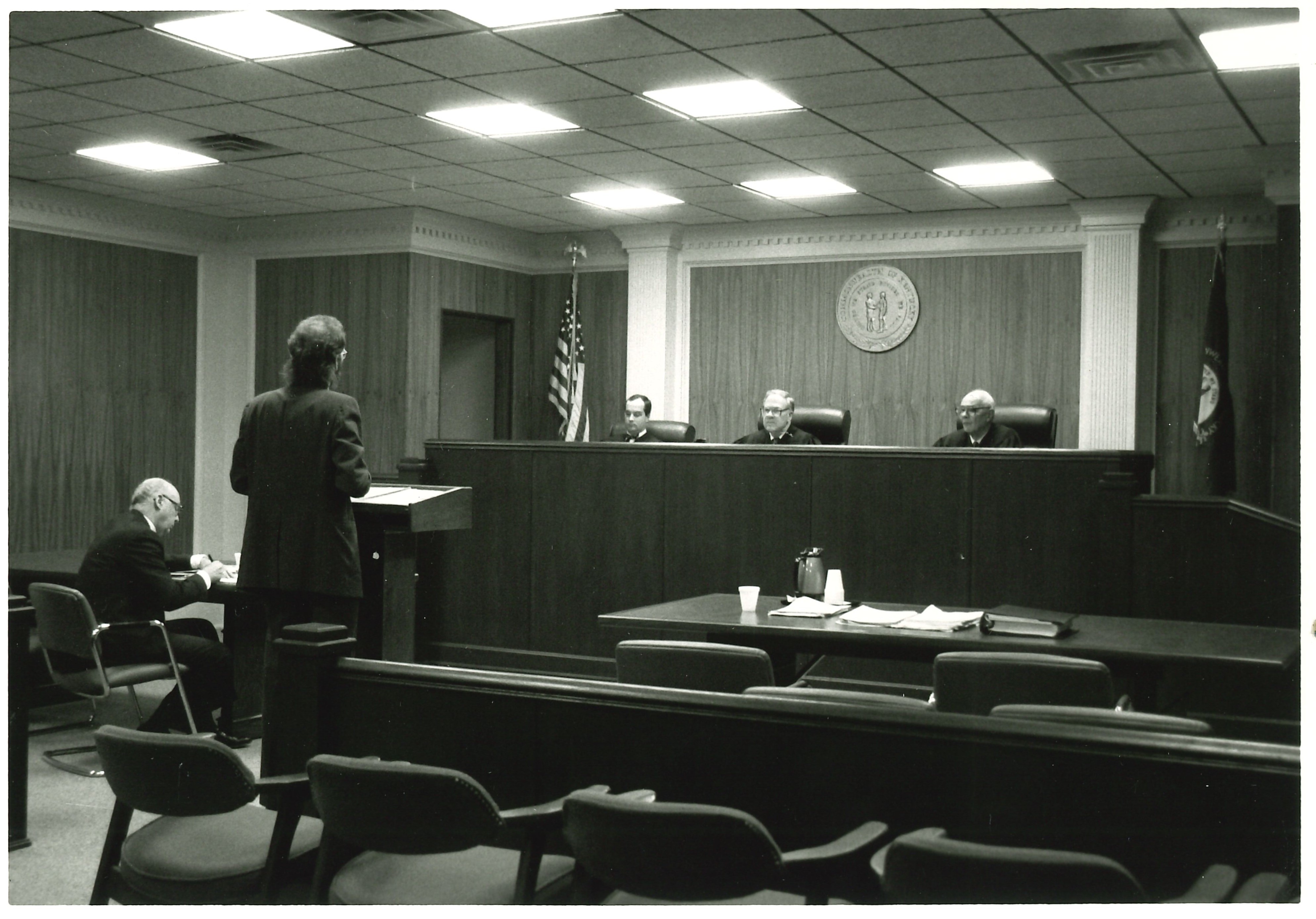 An attorney arguing in front of the Court of Appeals. 