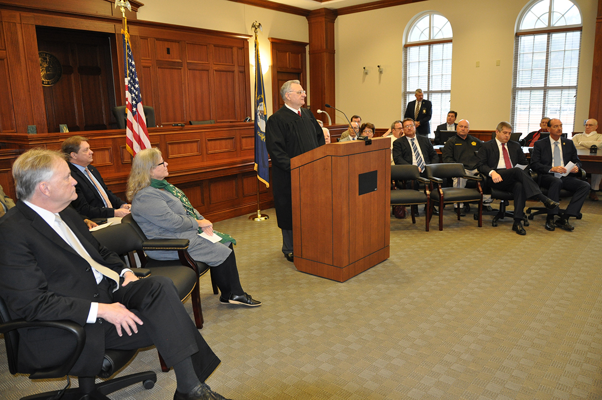 Court of Appeals courtroom with people sitting in Pikeville.